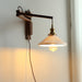 Swing Arm Walnut Wall Light - Simprolos