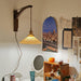 Swing Arm Walnut Wall Light - Simprolos