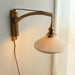 Swing Arm Walnut Wall Light - Simprolos
