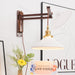 Swing Arm Walnut Wall Light - Simprolos
