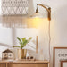 Swing Arm Walnut Wall Light - Simprolos