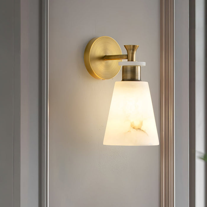 Tapered Alabaster Wall Sconce - Simprolos