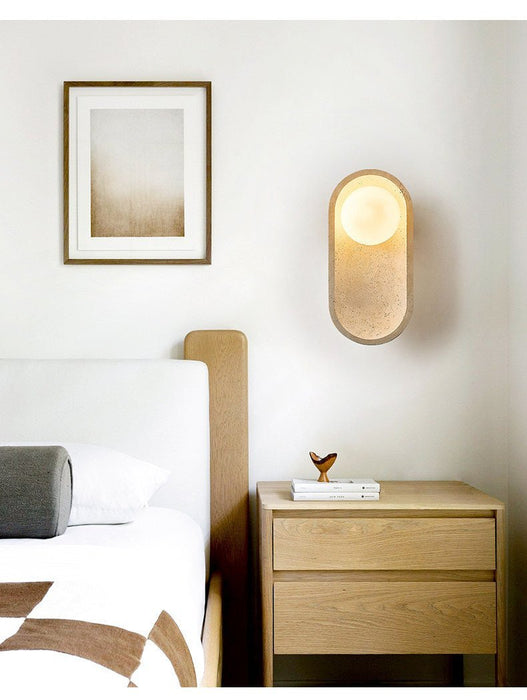 Tavian Arch Travertine Wall Lamp - Simprolos