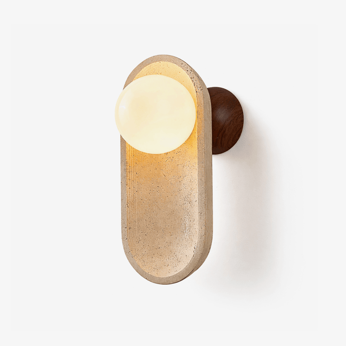 Tavian Arch Travertine Wall Lamp - Simprolos