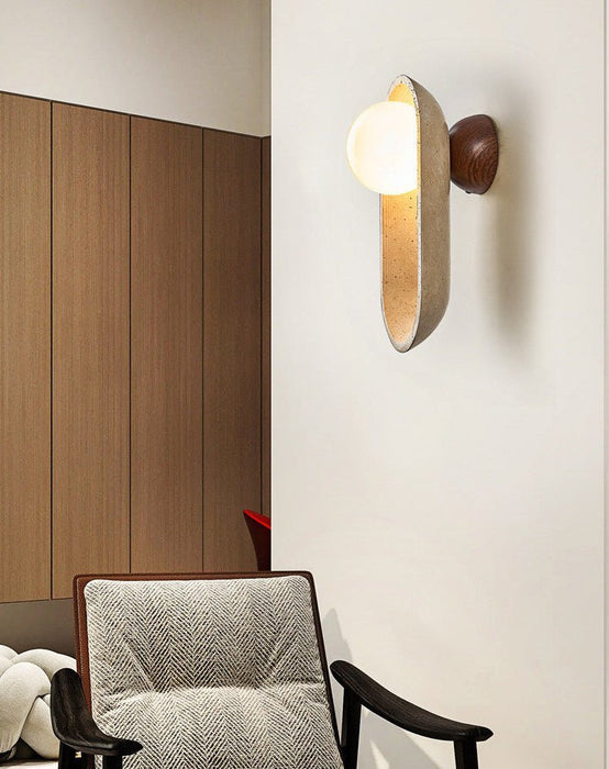 Tavian Arch Travertine Wall Lamp - Simprolos