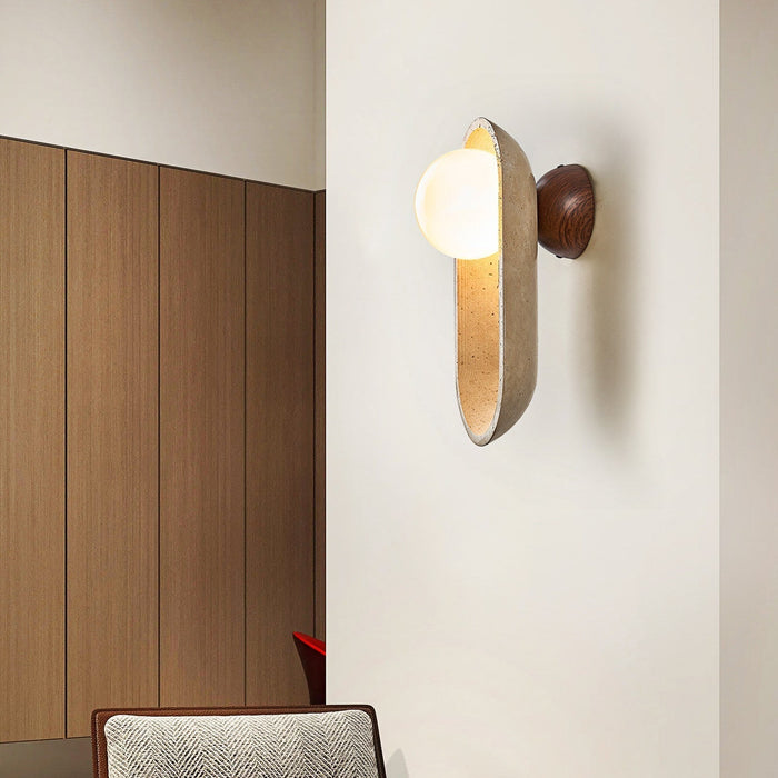 Tavian Arch Travertine Wall Lamp - Simprolos