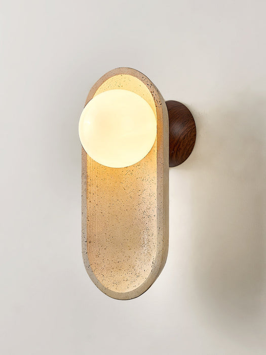 Tavian Arch Travertine Wall Lamp - Simprolos