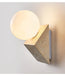 Tavian Orb Travertine Wall Lamp - Simprolos