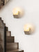 Tavian Orb Travertine Wall Lamp - Simprolos