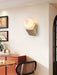 Tavian Orb Travertine Wall Lamp - Simprolos