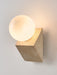 Tavian Orb Travertine Wall Lamp - Simprolos