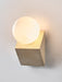 Tavian Orb Travertine Wall Lamp - Simprolos