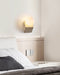 Tavian Orb Travertine Wall Lamp - Simprolos