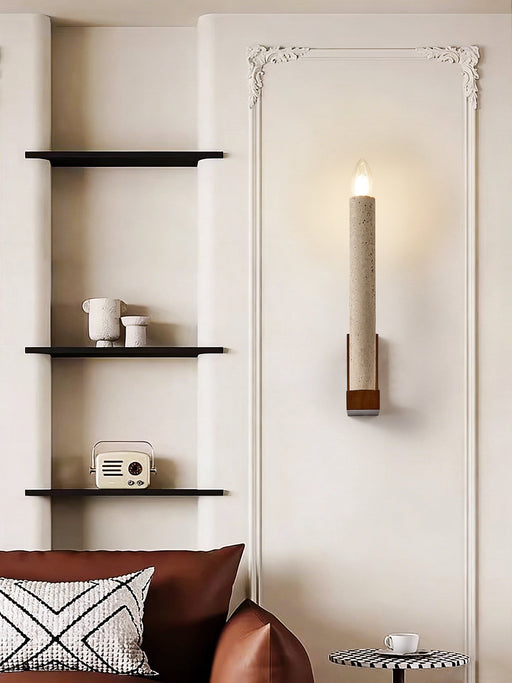 Tavian Travertine Candle Wall Lamp - Simprolos