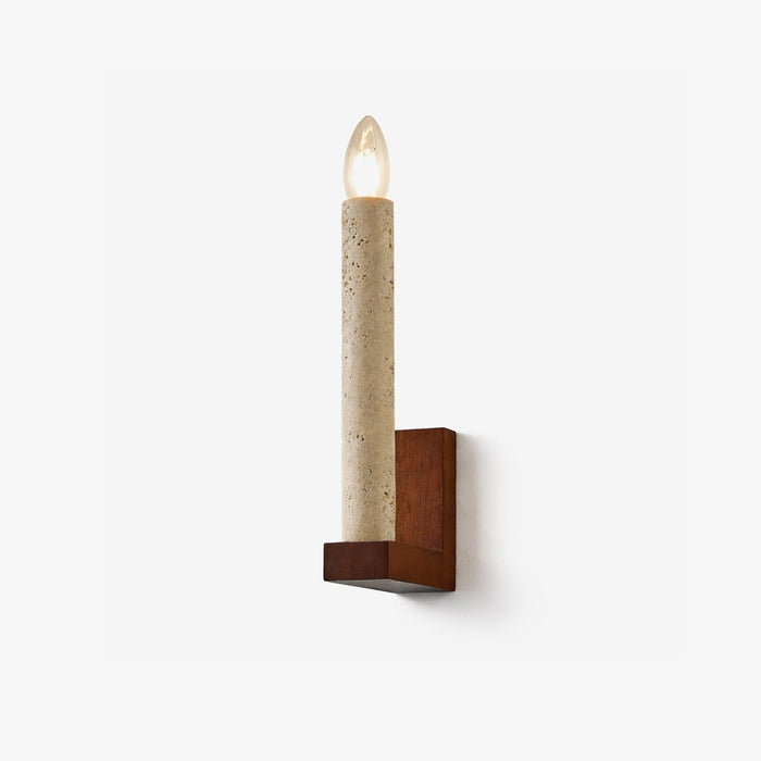 Tavian Travertine Candle Wall Lamp - Simprolos