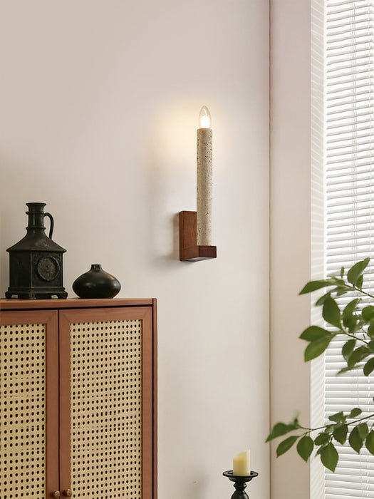 Tavian Travertine Candle Wall Lamp - Simprolos