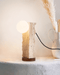 Terra Travertine Orb Table Lamp - Simprolos