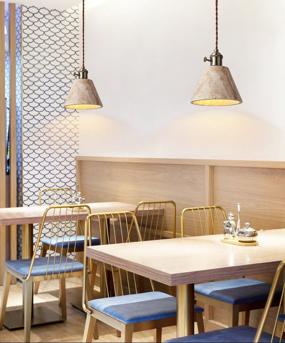 Terraform Travertine Pendant Light - Simprolos