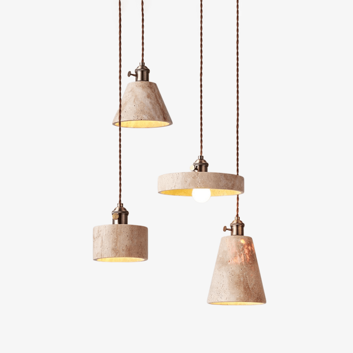 Terraform Travertine Pendant Light - Simprolos