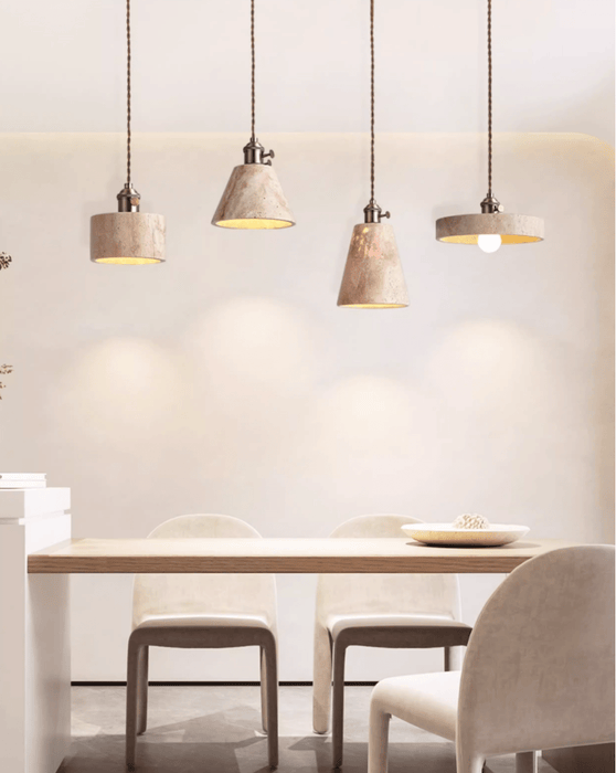 Terraform Travertine Pendant Light - Simprolos