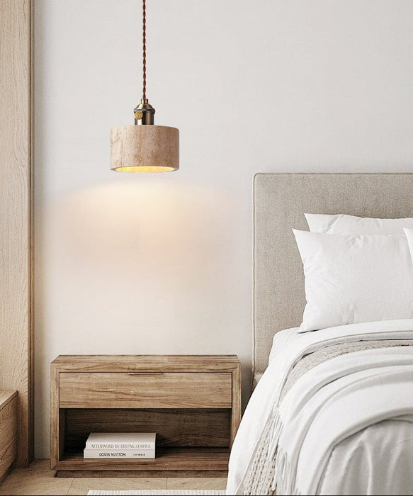 Terraform Travertine Pendant Light - Simprolos