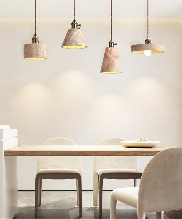 Terraform Travertine Pendant Light - Simprolos