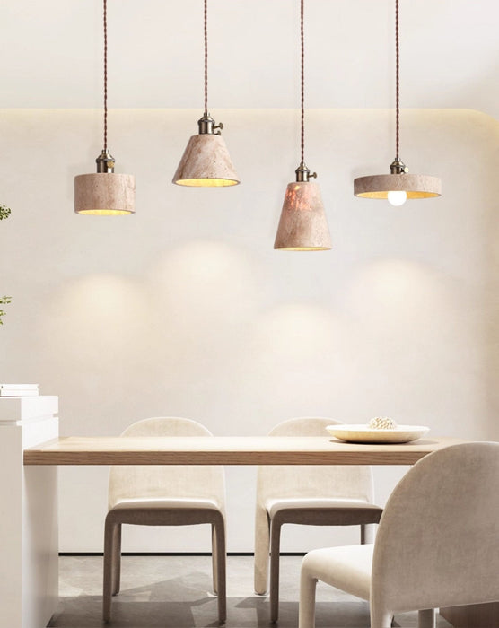 Terraform Travertine Pendant Light - Simprolos