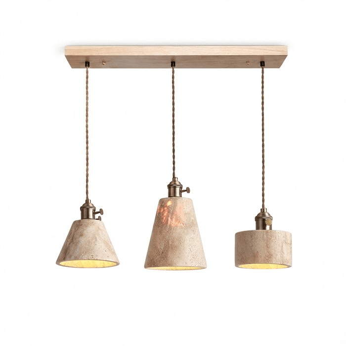 Terraform Travertine Pendant Light - Simprolos