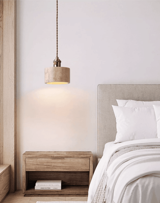 Terraform Travertine Pendant Light - Simprolos