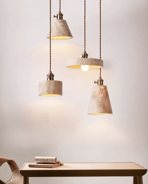 Terraform Travertine Pendant Light - Simprolos