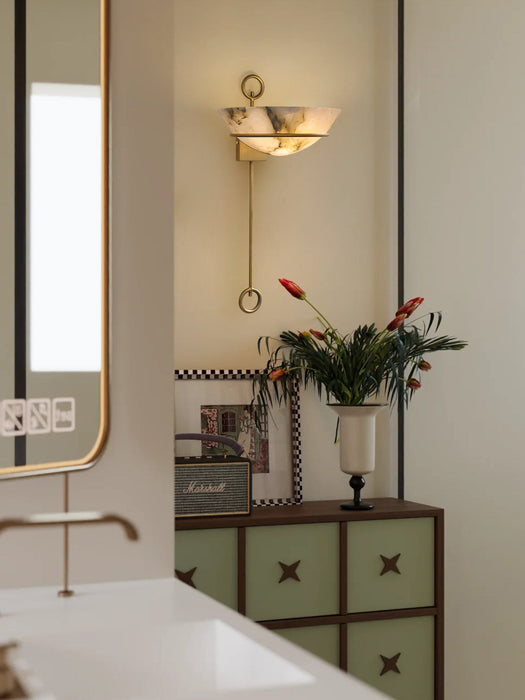 Tether Alabaster Wall Light - Simprolos