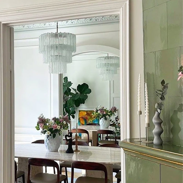 Tiered Tube Glass Chandelier - Simprolos