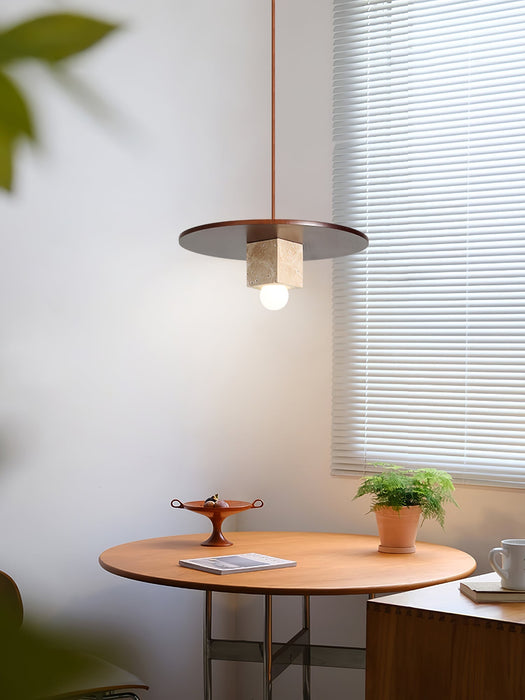 Tondo Stone Disc Pendant Light - Simprolos