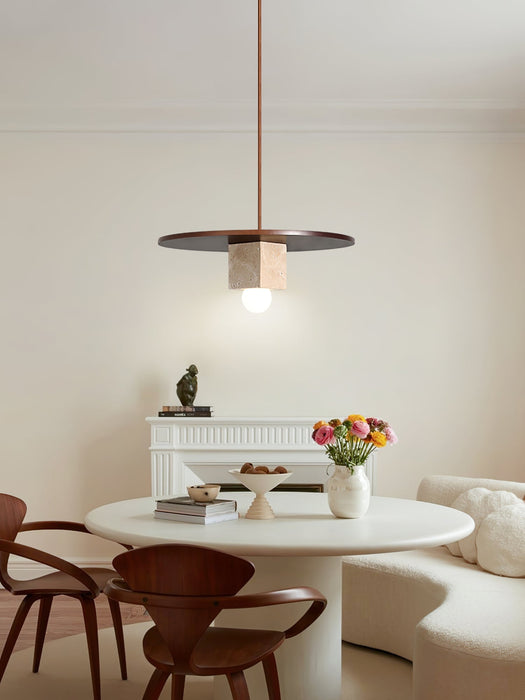 Tondo Stone Disc Pendant Light - Simprolos