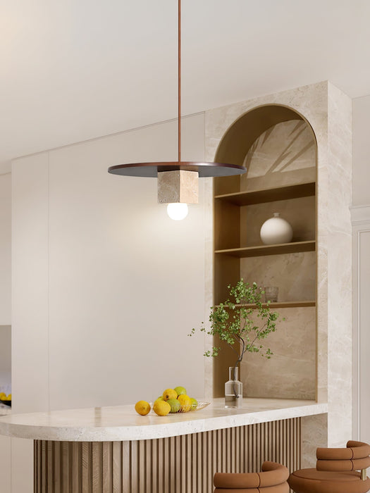 Tondo Stone Disc Pendant Light - Simprolos