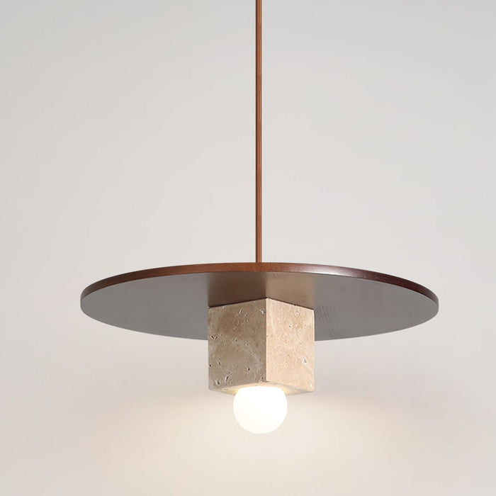 Tondo Stone Disc Pendant Light - Simprolos