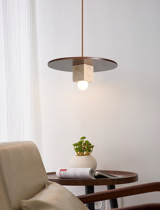 Tondo Stone Disc Pendant Light - Simprolos