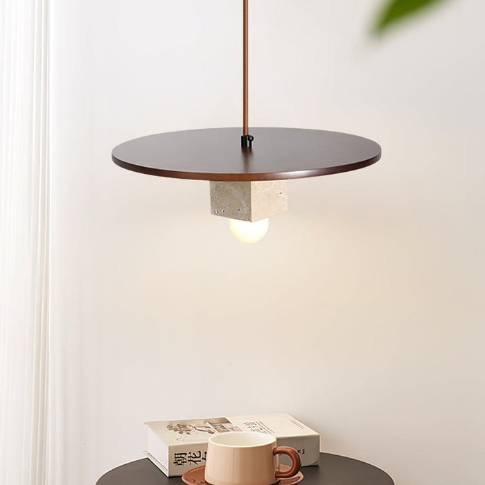 Tondo Stone Disc Pendant Light - Simprolos