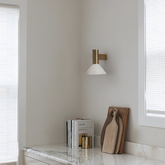 Torres Alabaster Wall Sconce - Simprolos