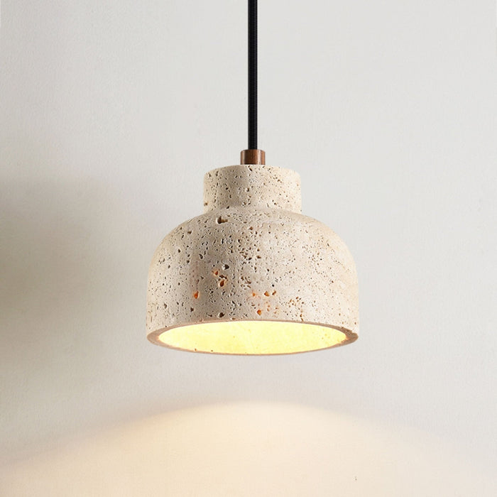 Travertine Bell Pendant Lamp - Simprolos