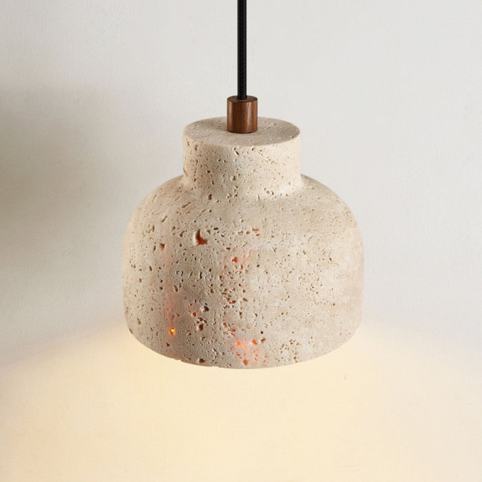 Travertine Bell Pendant Lamp - Simprolos