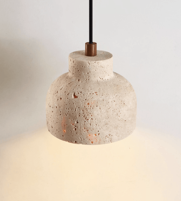 Travertine Bell Pendant Lamp - Simprolos