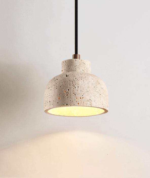 Travertine Bell Pendant Lamp - Simprolos