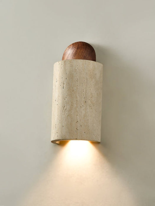 Travertine Capsule Wall Sconce - Simprolos
