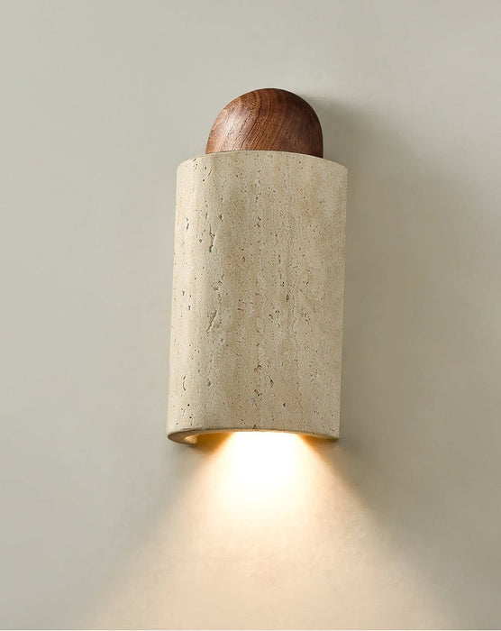 Travertine Capsule Wall Sconce - Simprolos