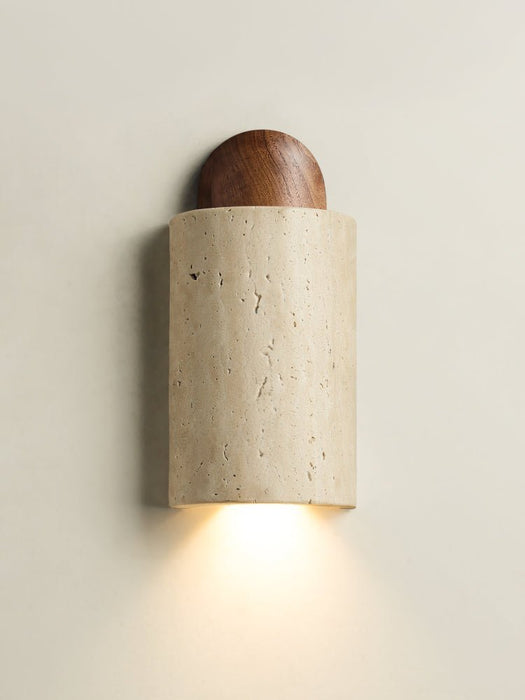 Travertine Capsule Wall Sconce - Simprolos