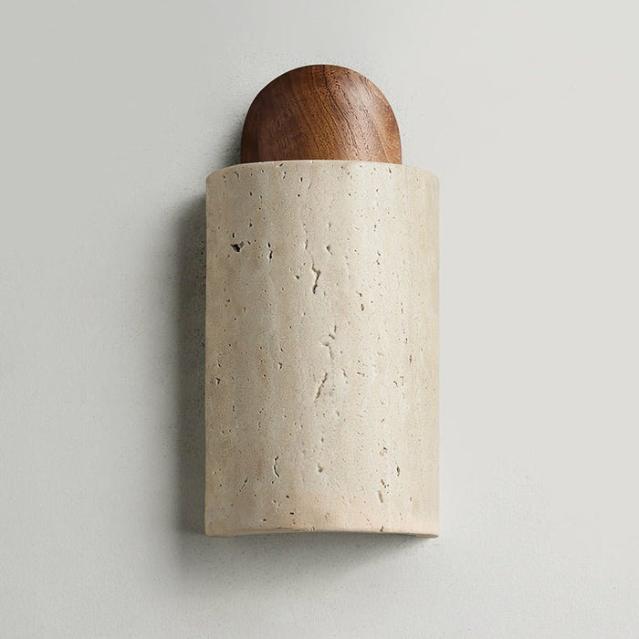 Travertine Capsule Wall Sconce - Simprolos