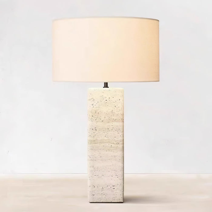 Travertine Column Table Lamp - Simprolos