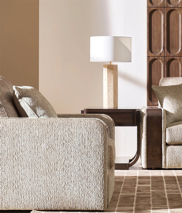Travertine Column Table Lamp - Simprolos
