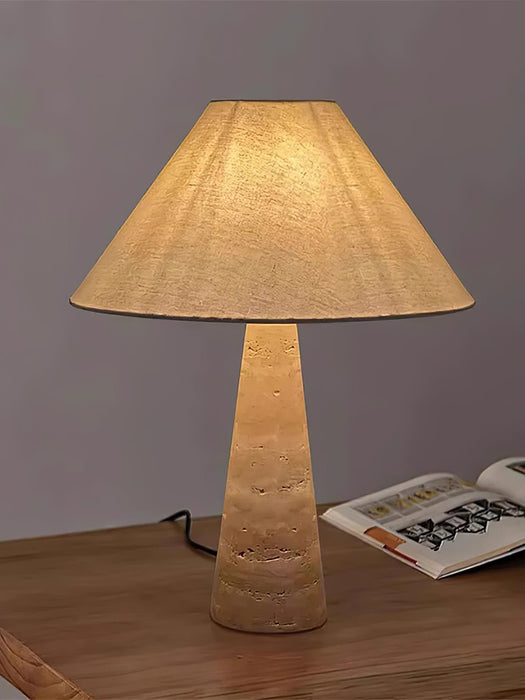 Travertine Column Table Lamp - Simprolos